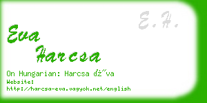 eva harcsa business card